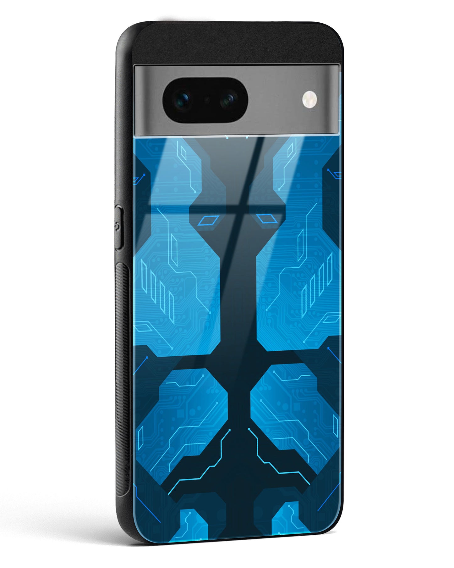 Cobalt Cascade - Google Pixel 7A Glass Gripper Case