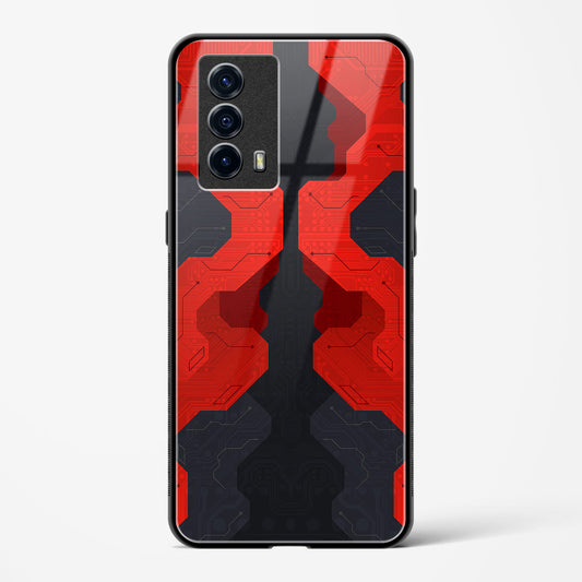 Crimson Fury - Vivo iQOO Z5 Glass Gripper Case