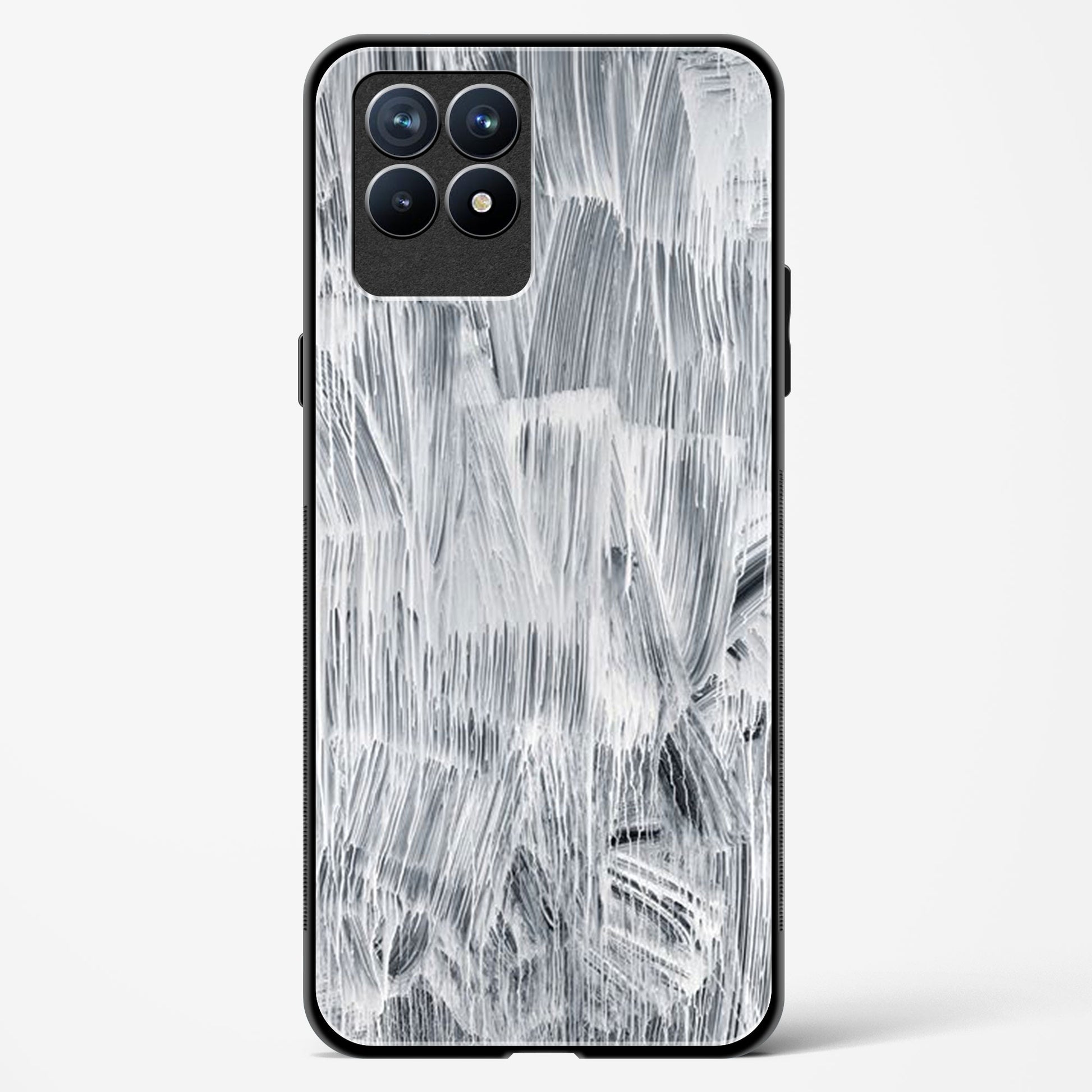 white paint - Realme 8i Glass Gripper Case