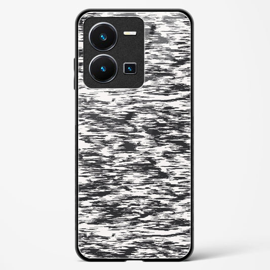 Black and White Glitch - Vivo Y35 Glass Gripper Case