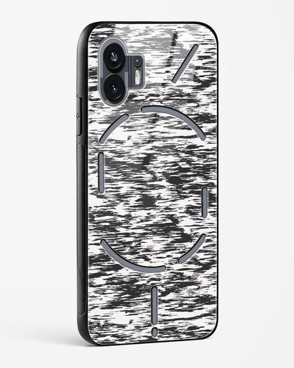 Black and White Glitch - Nothing Phone 2 Glass Gripper Case