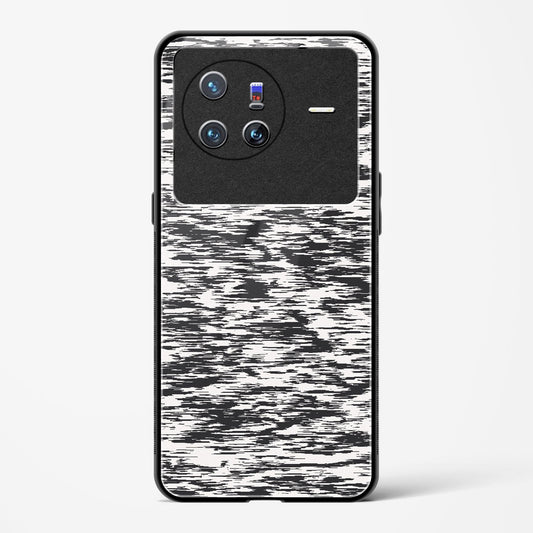 Black and White Glitch - Vivo X80 5G Glass Gripper Case