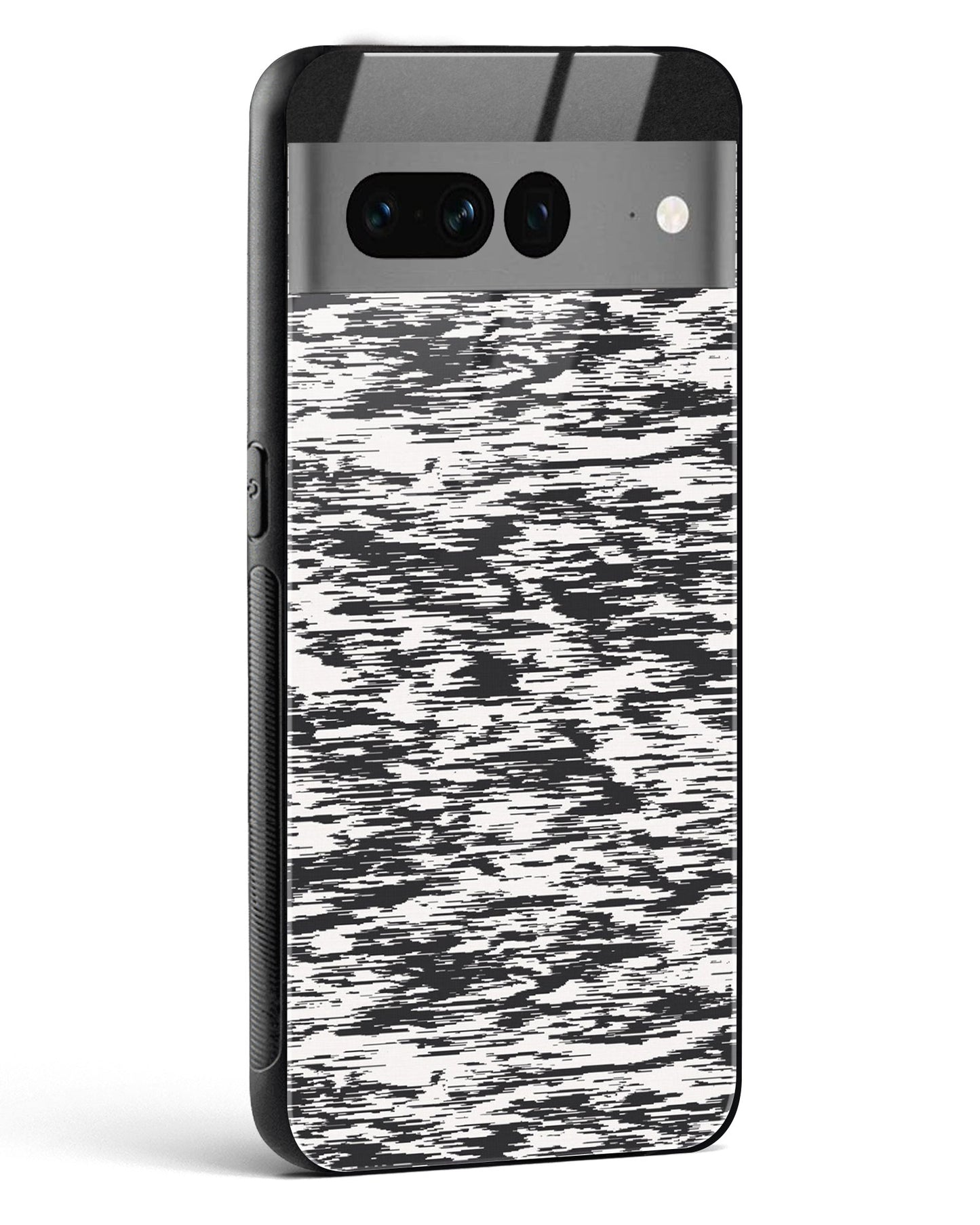 Black and White Glitch - Google Pixel 7 Pro Glass Gripper Case