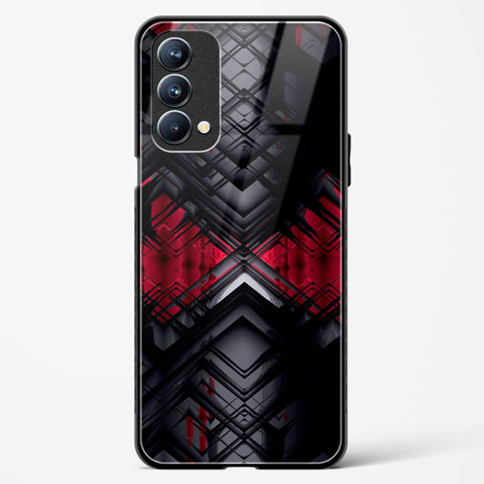 Red Eclipse - Oppo A74 Glass Gripper Case