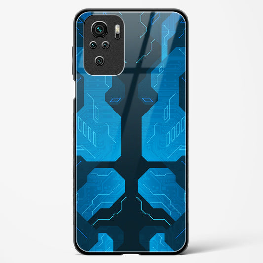 Cobalt Cascade - Redmi Note 10s Glass Gripper Case