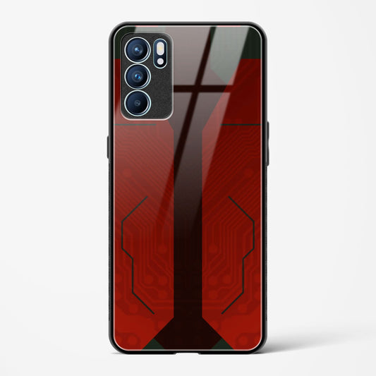 Scarlet Sentinel - Oppo Reno 6 Glass Gripper Case