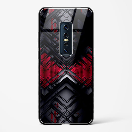 Red Eclipse - Vivo V17 Pro Glass Gripper Case