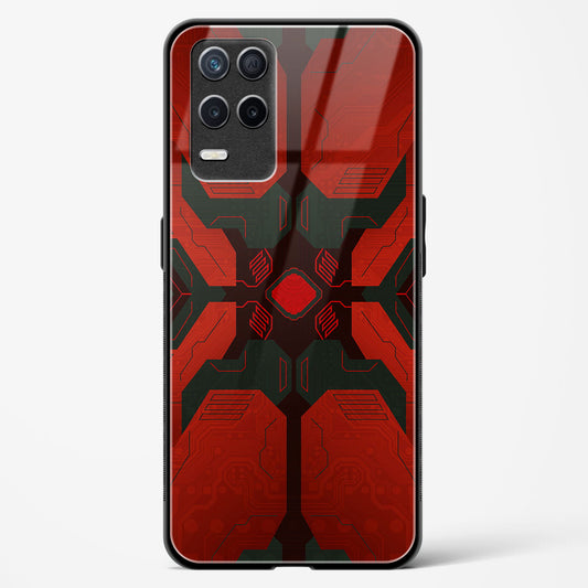 Crimson Chaos - Realme Narzo 30 5G Glass Gripper Case