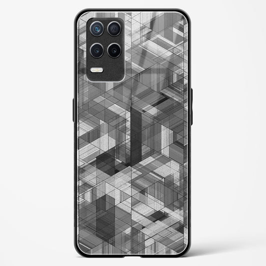 Black Diamond Grid - Realme Narzo 30 5G Glass Gripper Case