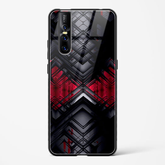 Red Eclipse - Vivo V15 Pro Glass Gripper Case