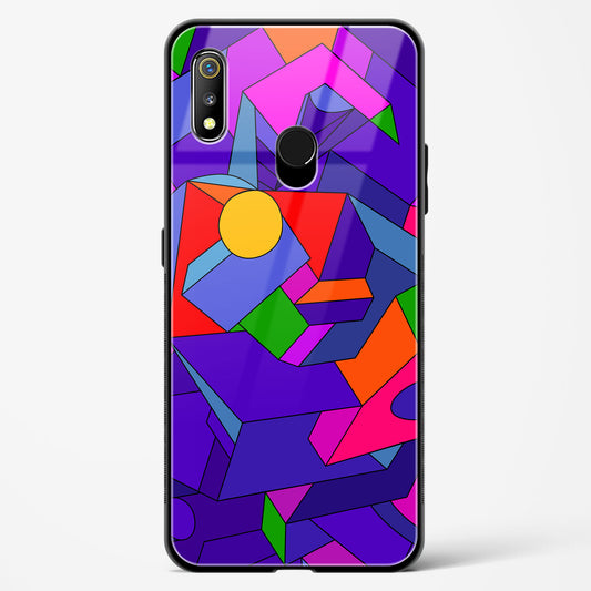 Geometric Chroma  - Realme 3 Pro Glass Gripper Case