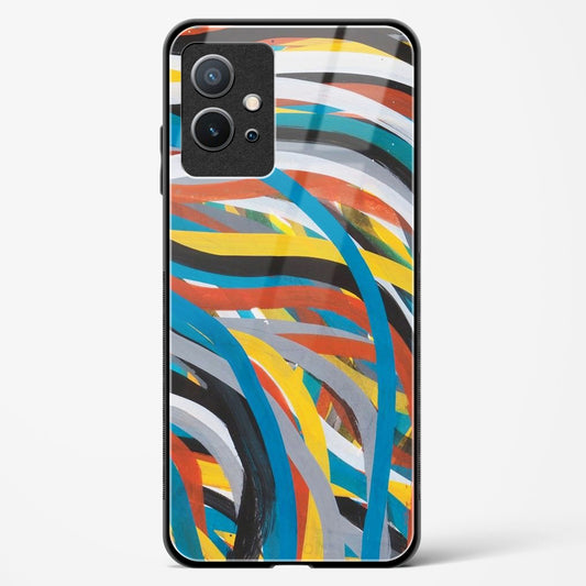 colorful stroke pattern - Vivo Y75 5G Glass Gripper Case