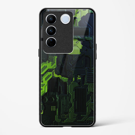 Shadowed Jade - Vivo V27 Glass Gripper Case