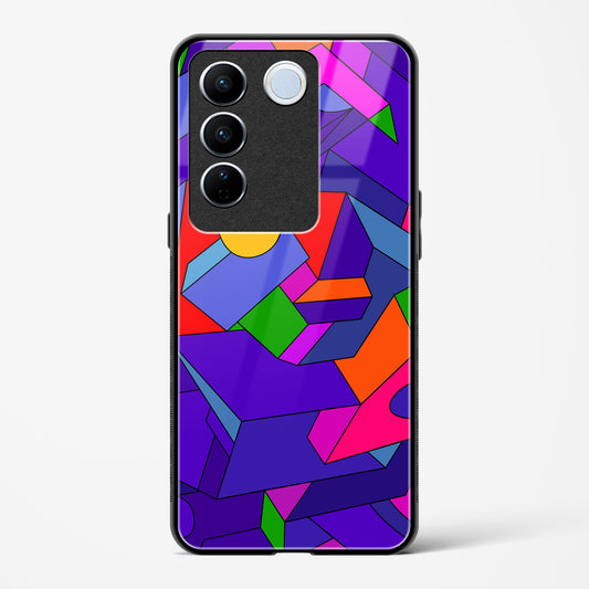 Geometric Chroma  - Vivo V27 Glass Gripper Case