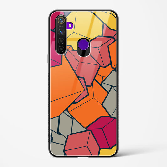 Cubic Blast - Realme 5 Pro Glass Gripper Case