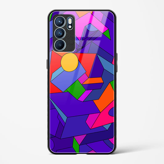 Geometric Chroma  - Oppo Reno 6 Glass Gripper Case