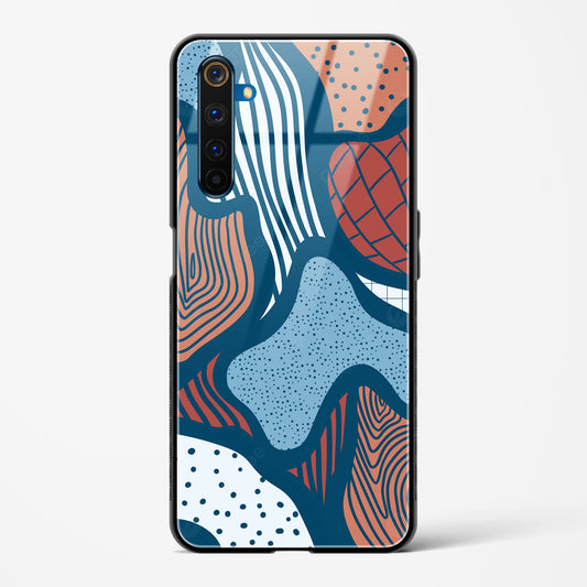 Doodle Waves - Realme 6 Pro Glass Gripper Case