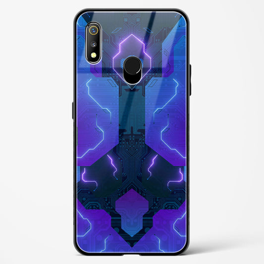 Electric Blueburst - Realme 3 Glass Gripper Case