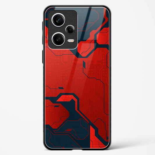 Sanguine Surge - Redmi Note 12 5G Glass Gripper Case