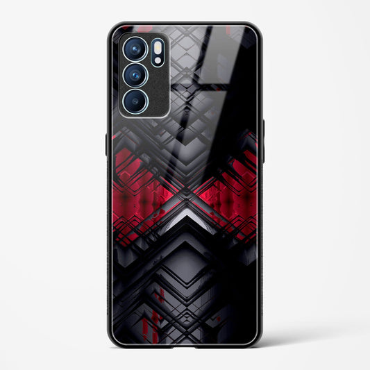 Red Eclipse - Oppo Reno 6 Glass Gripper Case