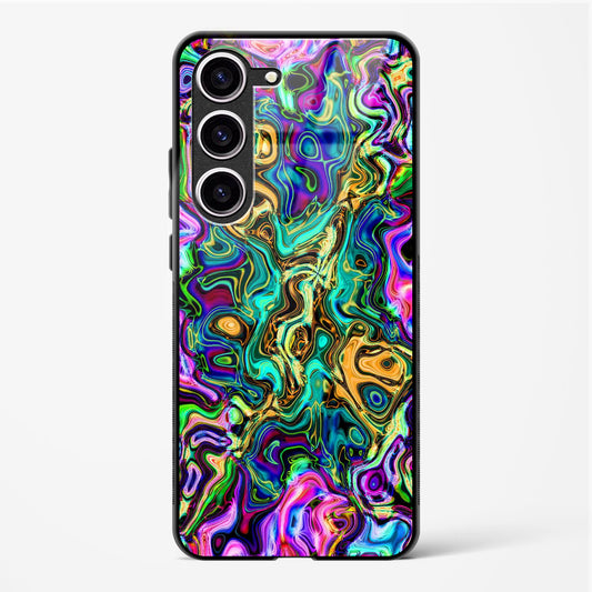 Rainbow Flames Pattern - Samsung Galaxy S23 Glass Gripper Case