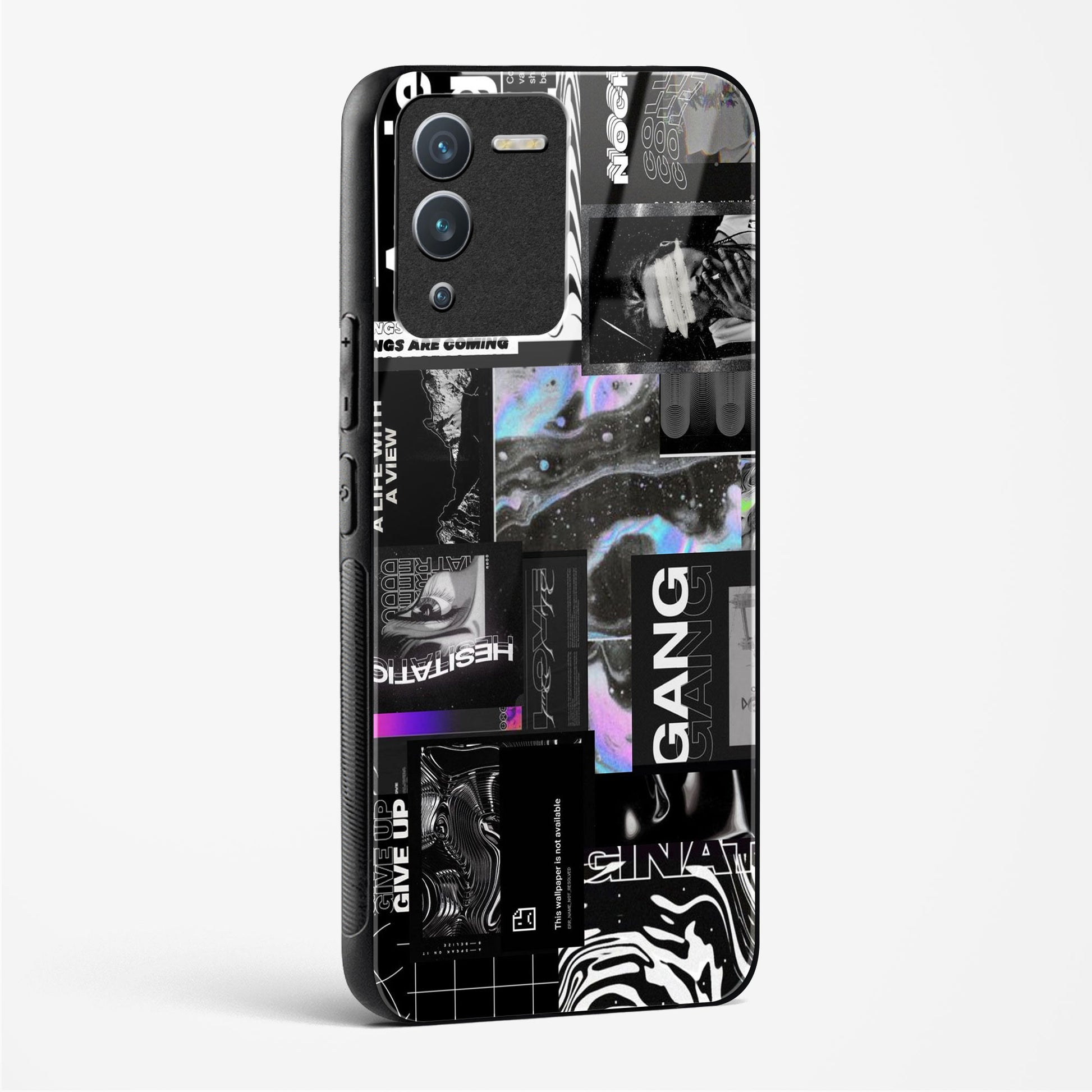 anxiety being - Vivo V25 Pro Glass Gripper Case