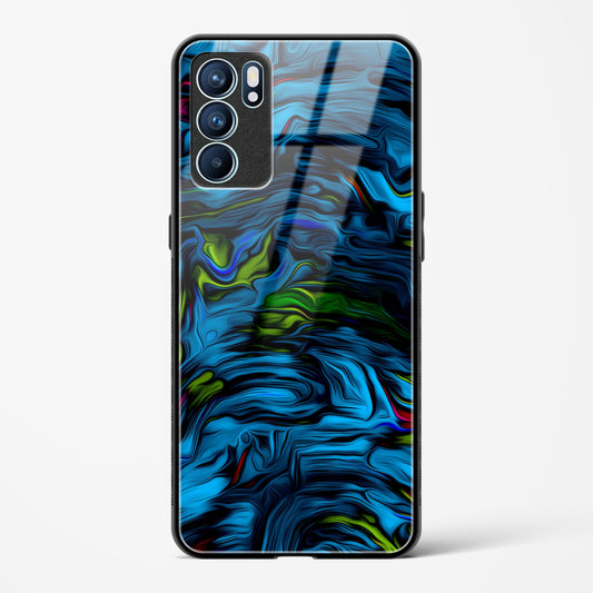 Aquatic Blue - Oppo Reno 6 Pro 5G Glass Gripper Case