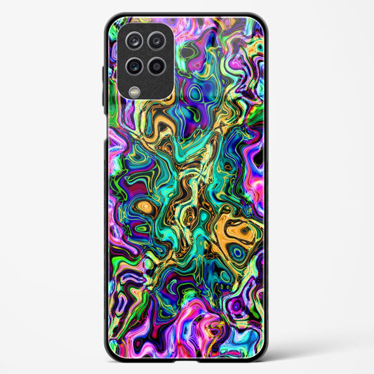 Rainbow Flames Pattern - Samsung Galaxy F62 Glass Gripper Case