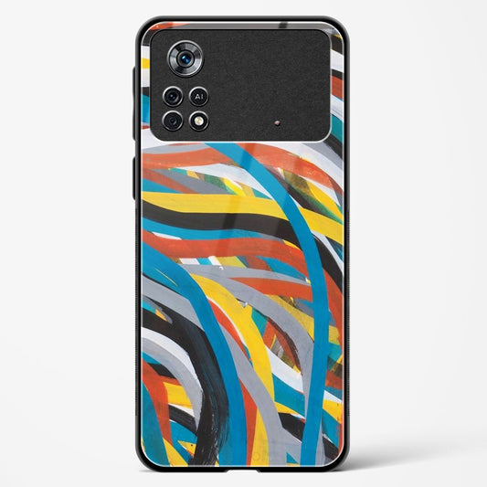 colorful stroke pattern - POCO X4 Pro 5G Glass Gripper Case