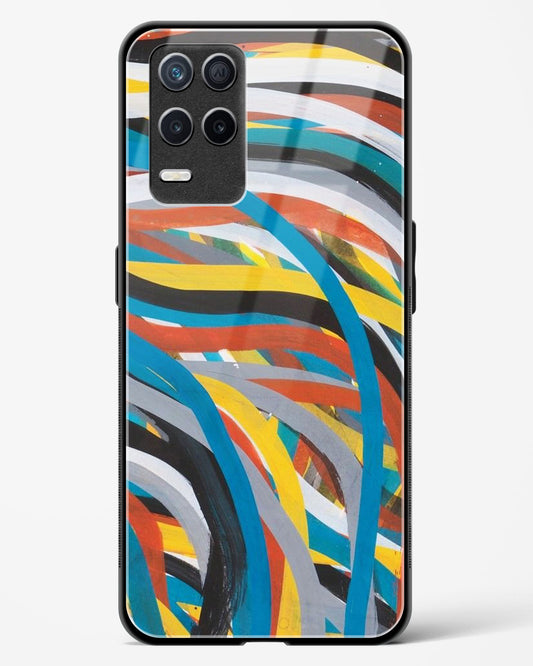 colorful stroke pattern - Realme 8s 5G Glass Gripper Case