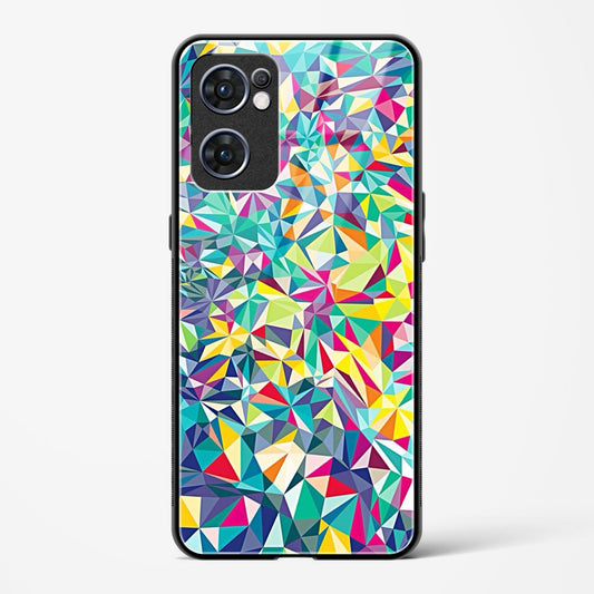 colorful geometric abstract - Oppo Reno 7 5G Glass Gripper Case