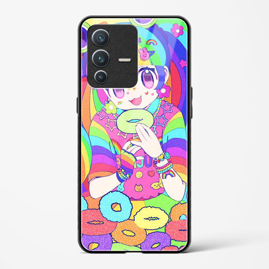 Kawaii Girl Art - Vivo V23 Pro Glass Gripper Case