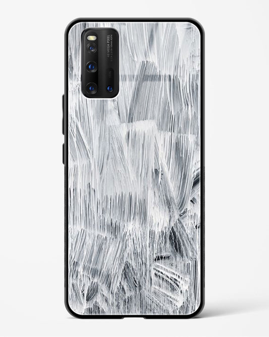 White Paint - Vivo iQOO3 Glass Gripper Case