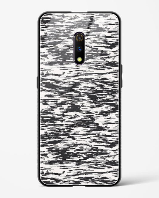 Black and White Glitch - Realme X Glass Gripper Case