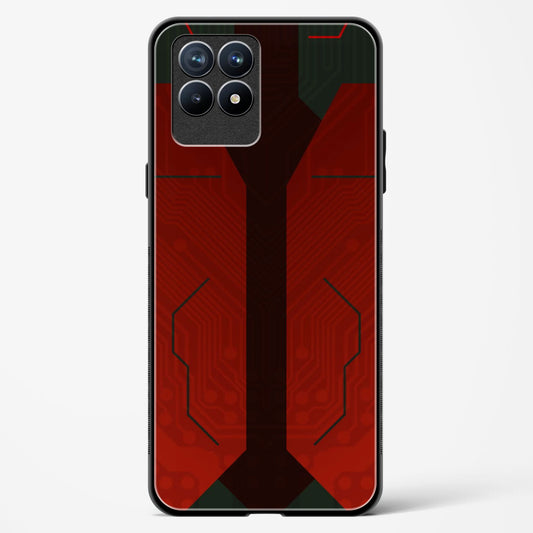 Scarlet Sentinel - Realme 8i Glass Gripper Case