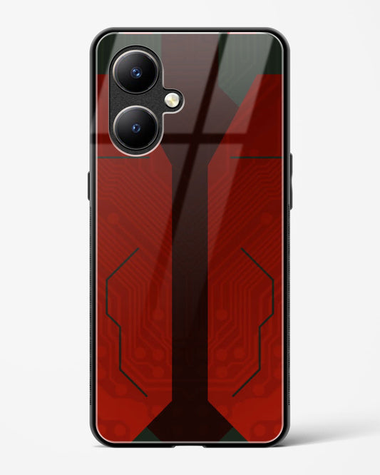 Scarlet Sentinel - Vivo Y27 Glass Gripper Case