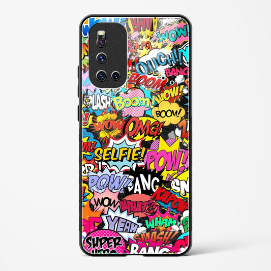 comic madness - Vivo V19 Glass Gripper Case