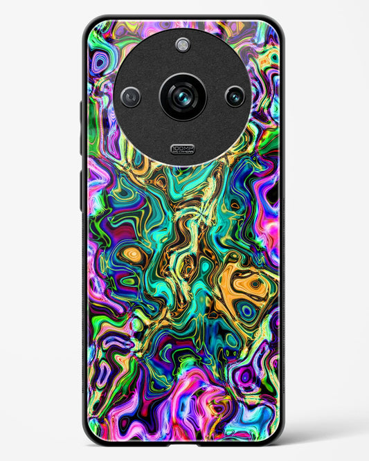 Rainbow Flames Pattern - Realme Narzo 60 5G Glass Gripper Case