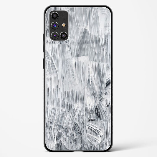 White Paint - Samsung Galaxy M31S Glass Gripper Case