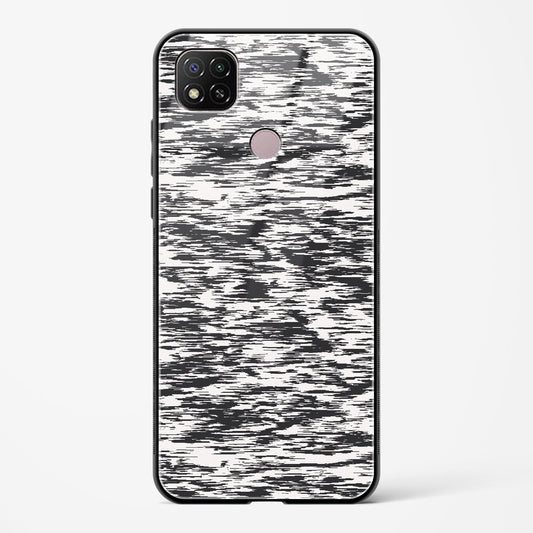 Black and White Glitch - Redmi 9 Activ Glass Gripper Case