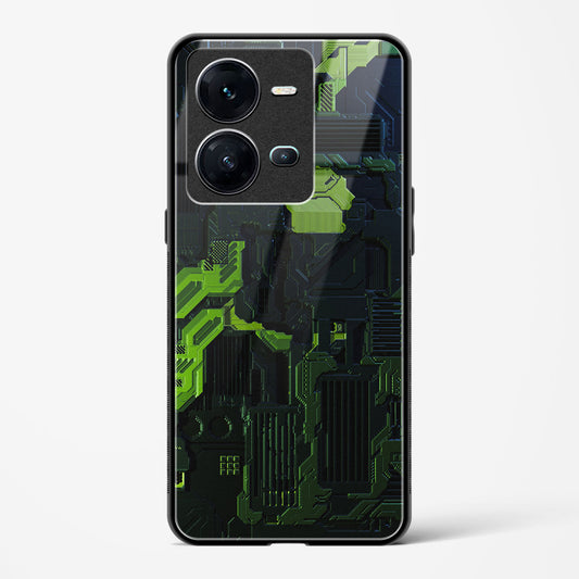 Shadowed Jade - Vivo V25 Glass Gripper Case