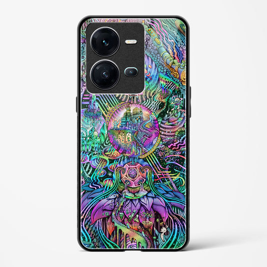 Trippy Galaxy  - Vivo V25 Glass Gripper Case