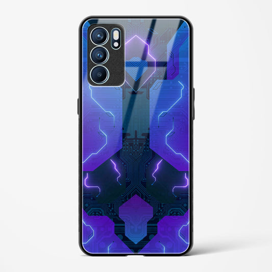 Electric Blueburst - Oppo Reno 6 Pro 5G Glass Gripper Case