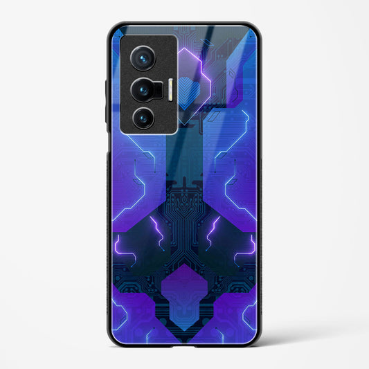 Electric Blueburst - Vivo X70 Glass Gripper Case