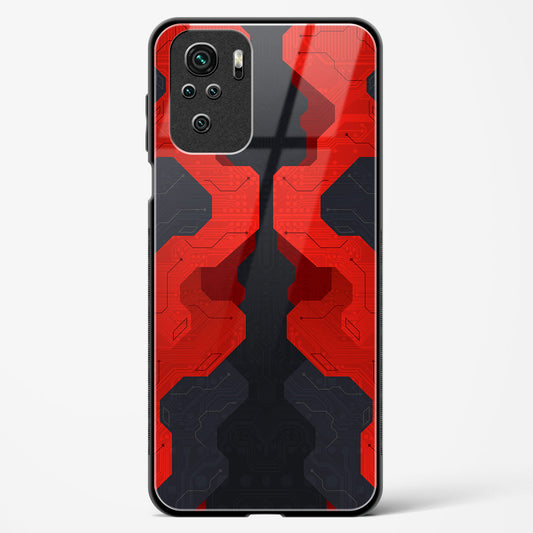 Crimson Fury - Redmi Note 10s Glass Gripper Case