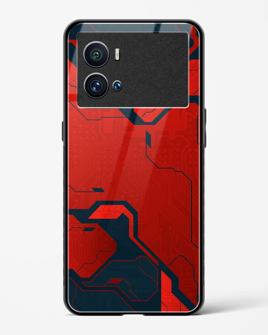 Sanguine Surge - Vivo iQOO9 Pro 5G Glass Gripper Case