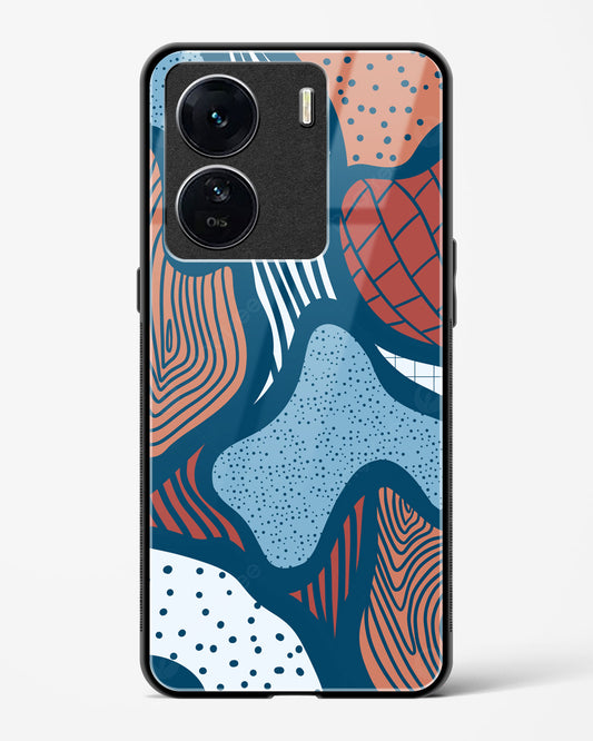 Doodle Waves - Vivo iQOO Z7s Glass Gripper Case