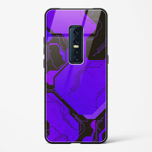 Purple Pulse - Vivo V17 Pro Glass Gripper Case