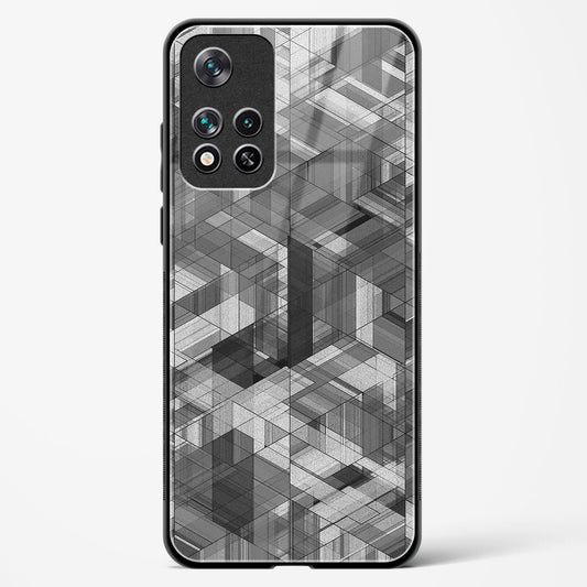 Black Diamond Grid - Redmi Note 11T 5G Glass Gripper Case