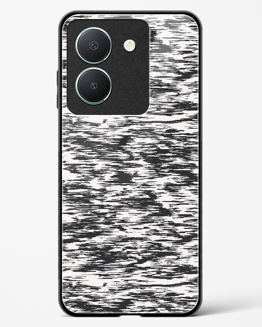 Black and White Glitch - Vivo Y36 Glass Gripper Case